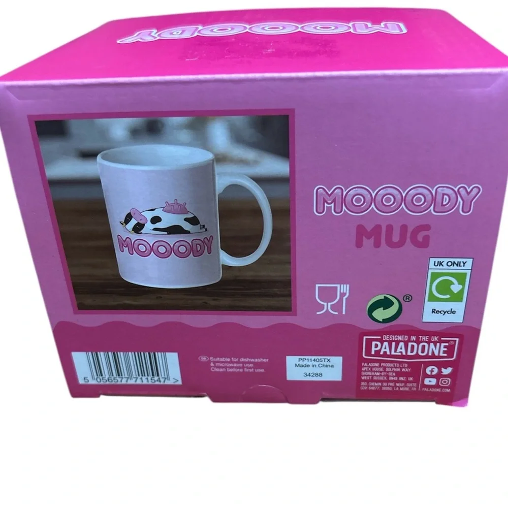 Mooody Cow Mug by Paladone  New in Box - Picture 2 of 3